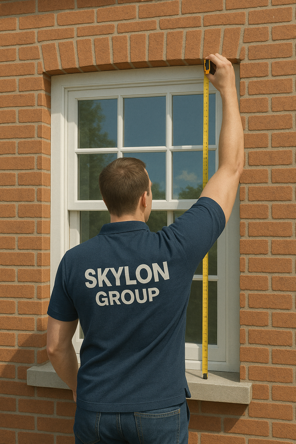 Step 2: Measuring window height at three points